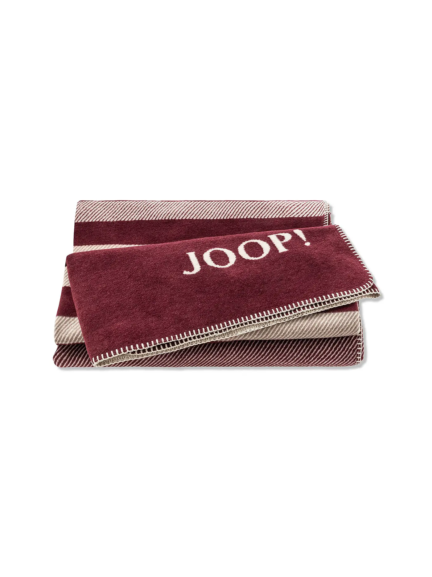 JOOP | Wohndecke SHUTTER 150x200cm Schwarz | dunkelrot